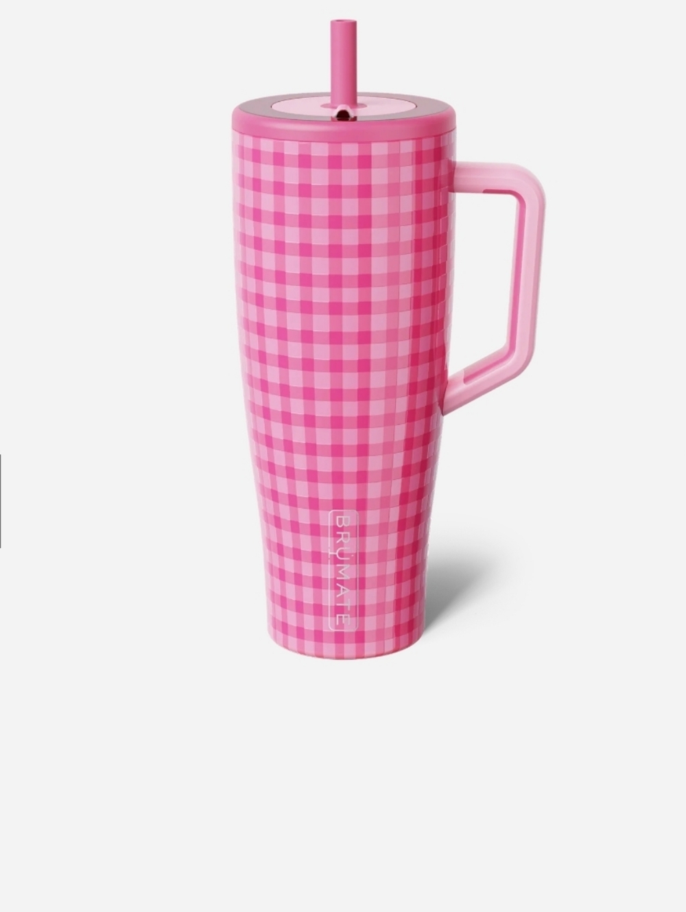 Brumate X Madi Nelson 40oz ERA Pink Gingham Tumbler